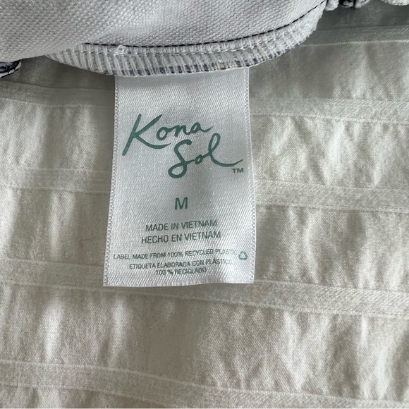 NWOT Kona Sol Women's Keyhole High Neck Tankini Top, Oxford Blue, M - Picture 12 of 12